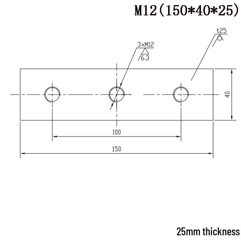 304 Stainless Steel Multi-hole Rectangular Nut for Aluminum Profiles, Square Double Hole, Available In Sizes M4, M5, M6