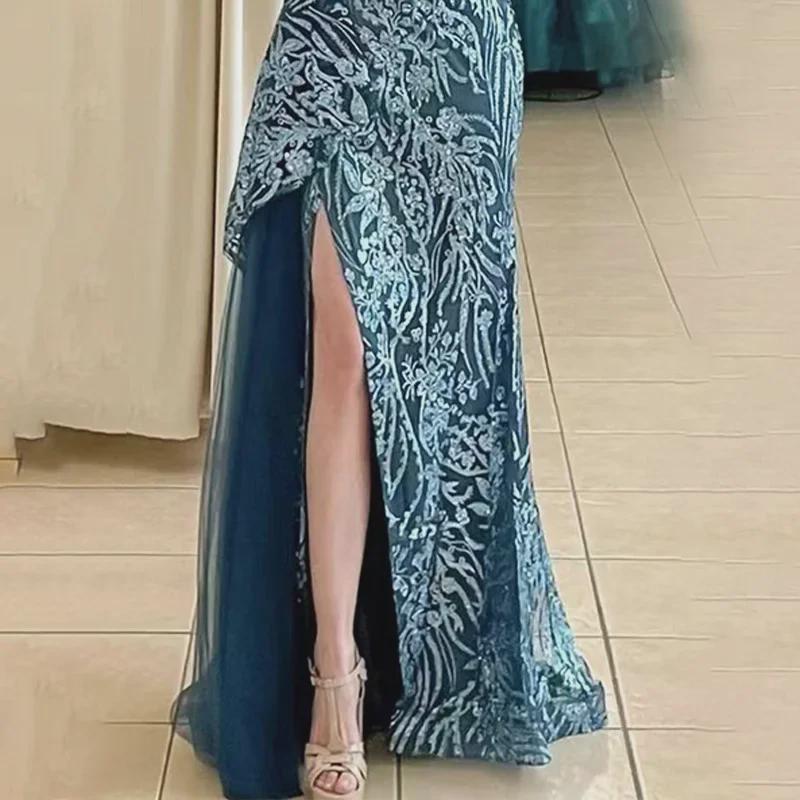 Vestido de Noche Floral 3D Europeo y Americano 2025 - Vestido Largo, Elegante, Adelgazante