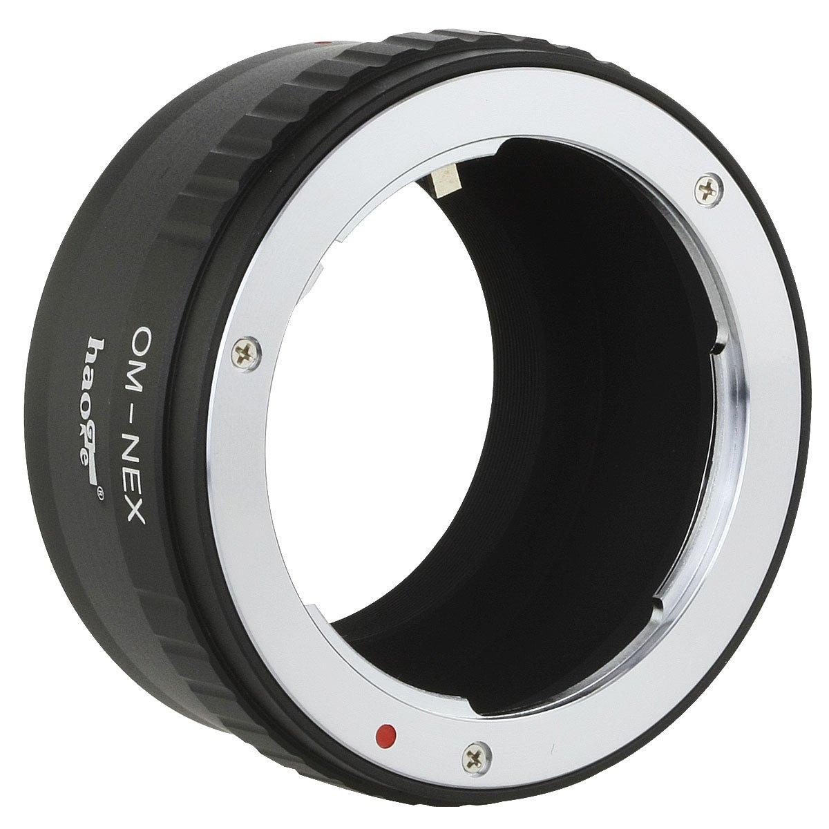 

Haoge Lens Mount Adapter for Olympus Zuiko OM Mount Lens to Sony E Mount NEX Cameras such as VG20 NEX, NEX, NEX-5N, NEX-7, NEX-7N, NEX-C3, NEX-F3,