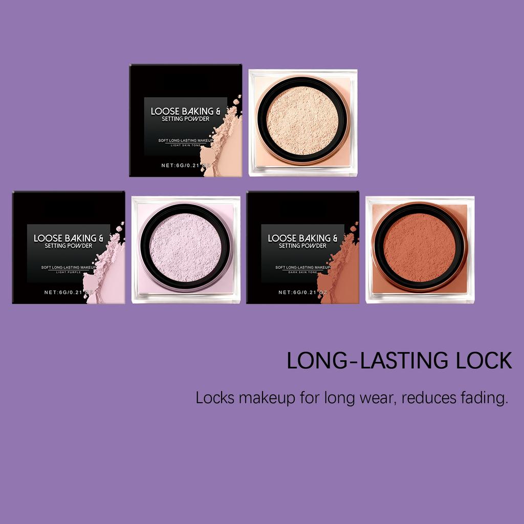 Soft And Smooth Setting Powder, Light And Adherent, Fine And Clear, Color-showing Makeup Setting Powder.
