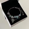 Schmetterlings-Charms Perlenarmband Für Damen und Herren Mit Vintage Silberfinish Als ReiseGeschenk