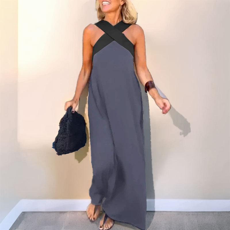 Frühling Neue Damenbekleidung Mode Schulterfrei Temperament Elegant Hals Kleid