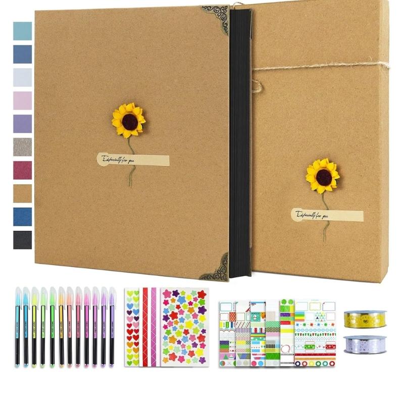 DIY Sada Fotoalba Scrapbook s Tužkou Páskou a Samolepkami Kraftový Papír Pamětní Kniha Potřeby pro Scrapbooking Valentýnský Dárek