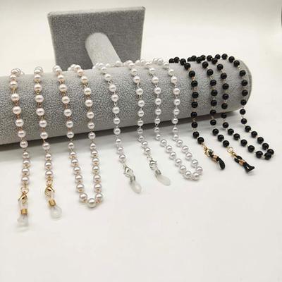 Exquisite Eyeglass Chain Multi-use Faux Pearl Stylish Bright-colored Eyewear Lanyard for Party