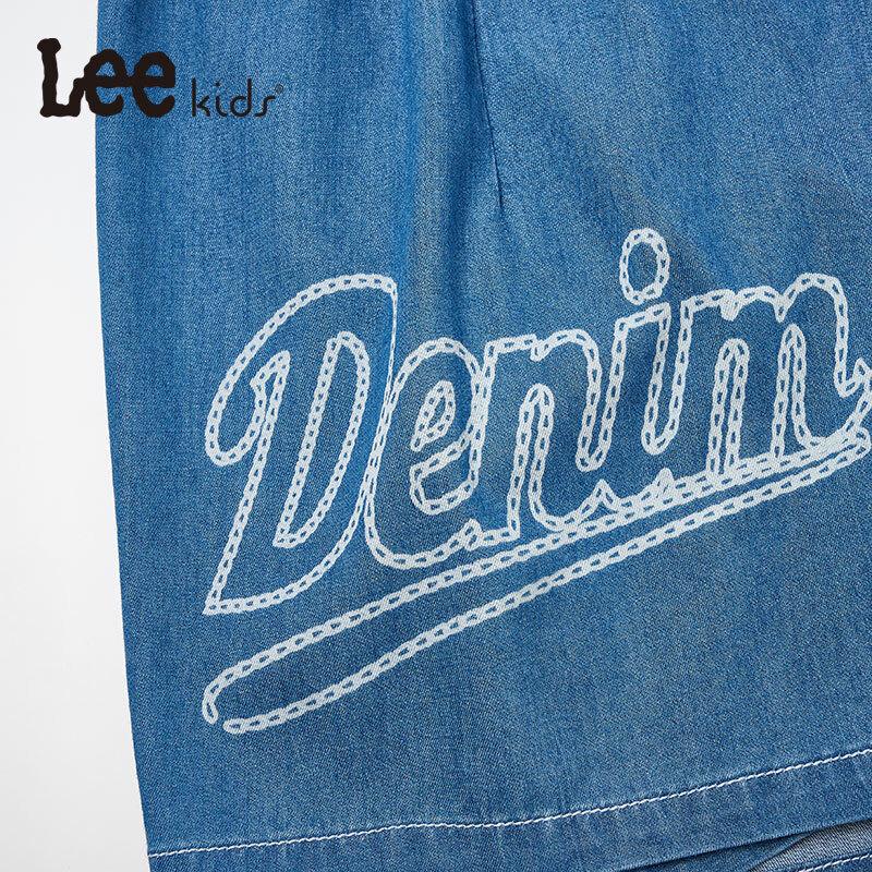 Lee Boys' Letter Print Casual Denim Shorts