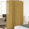 Vidaxl Room Divider, 4-Panel, Brown, Solid Paulownia Wood
