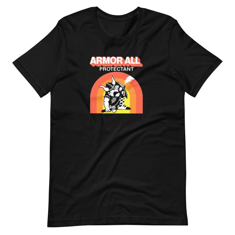 

ARMOR ALL ARMORALL Vintage 70s Logo Retro Style Tee Short-Sleeve Unisex 100% Cotton T-shirt Mens Tees Top 4XL