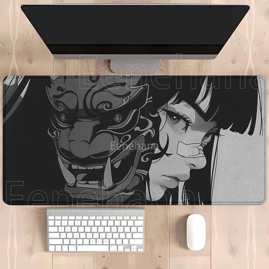 Mouse Pad Anime Mask girl Large Game Computer Office Game  Rubber Antislip Gaming Keyboard Mousepads offices overlock Desk Mat