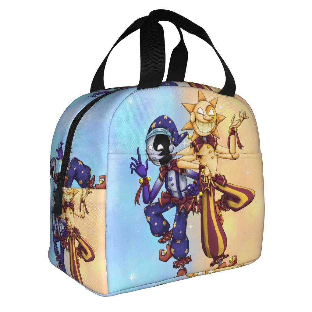 F-Fnaf S-Security B-Breachs Geïsoleerde Lunchtassen voor School Kantoor Waterdichte Thermische Koeltas Bento Box Dames Heren