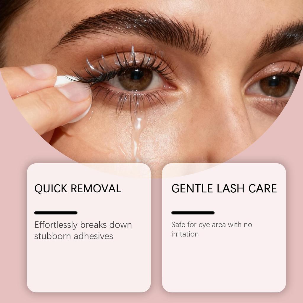 Removal Gel for False Eyelashes, Easy To Dissolve Eyelash Glue, Convenient and Easy To Rinse for Eye Makeup Removal