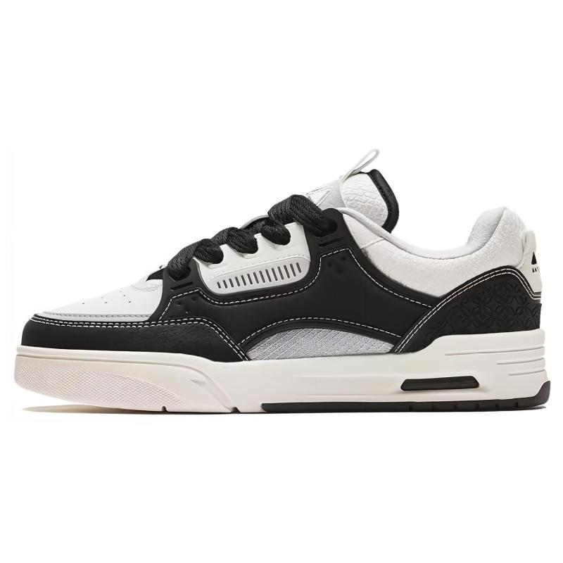 Anta AOJIE Anti-Slip And Wear-Resistant Lightweight Low-Top Skateboard Shoes Women s Black White Sneakers 122448040R-6 36.5