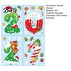Holiday Static Stickers 4 Sheets 2027 Christmas New Year Window Clings, Double Sided Sticker with Event Scene Accessories Santa Reindeer Snowflake