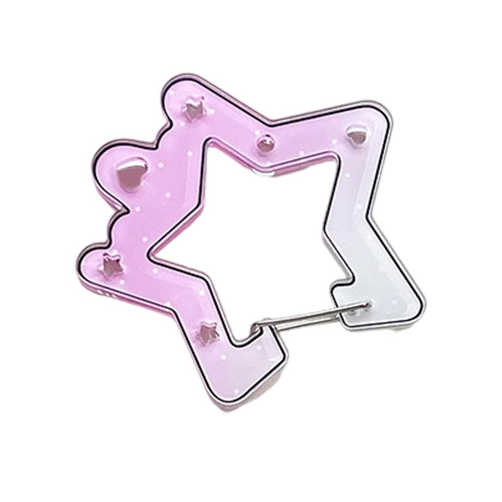 Creative Star Shaped Acrylic Keychain Hook For Bags Personalized Girls Gift Durable Carabiner Pendant