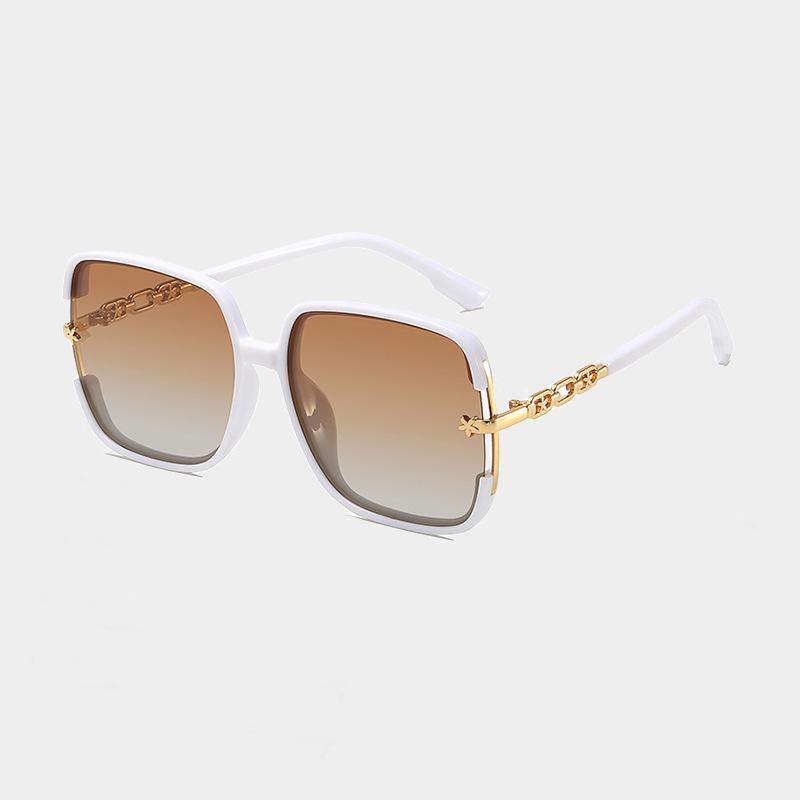 Ultra-Light Fashionable Square Sunglasses with Thin Legs and Chain