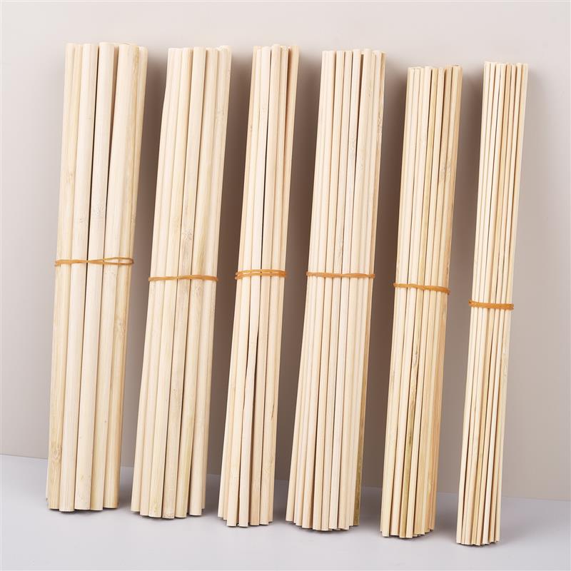 Bamboo Craft Round Rod Model Toys Building Carving Handicraft Educational DIY Accessories Bamboo'S Stick Size 300*3/4/5/6/8/10mm