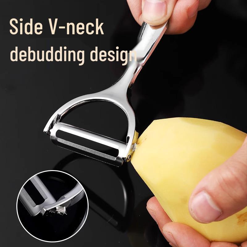 Multifunctional Stainless Steel Peeler for Potatoes, Apples, and Vegetables