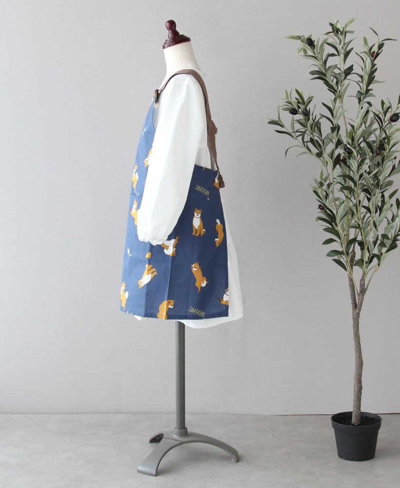 Kids Apron Popping Star with Triangle Scarf Kids Apron M (Light Blue)
