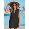 2025 Women's V-Neck Solid Color Beach Sun Protection Dress