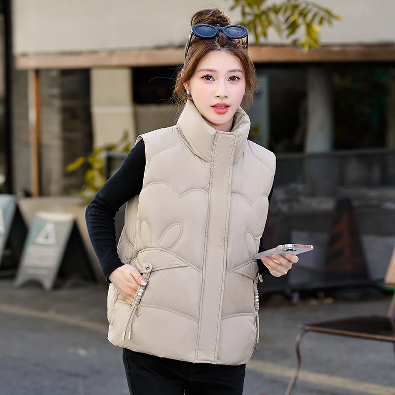 Cotton Vest Women's Year Korean Version Loose Autumn and Winter Vest New Versatile Vest Thickened Short Coat Down Cotton