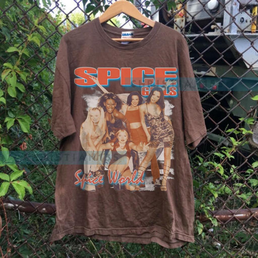 Spice Girls Signaturen T-Shirt Vintage Spice Girl Logo Tee Unisex VINH1145