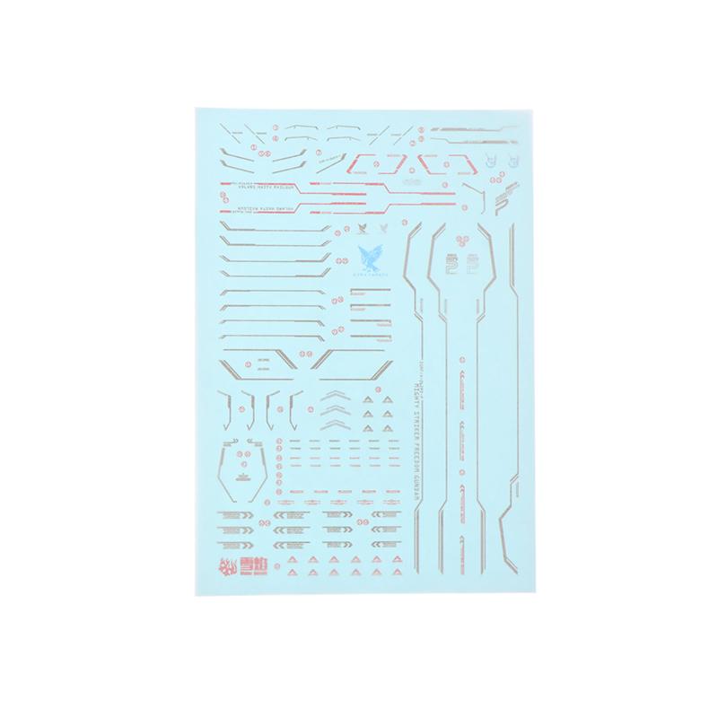 For 1/144 Hg Mighty Strike Freedom Model Decals Water Slide Decals Tool Fluorescent Sticker Models Toys Accessories