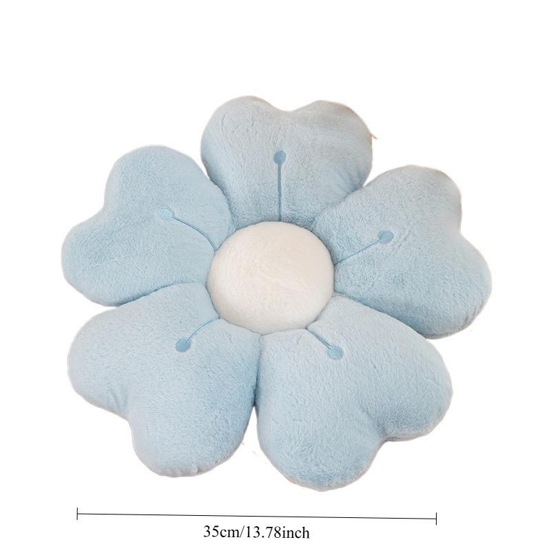 1pc Plush Pillow Daisy Flower Shape Soft Comfortable Fabric Cushion for Bed Sofa Home Decorative Pad
