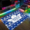 Toronto Maple Leafs Design Crystal Velvet Carpet Cozy Non?Slip Printed Rug For Bedroom Living Room Entrance