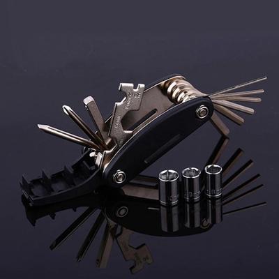 16-in-1 Fahrrad-Mountainbike-Reparatur-Werkzeug-Set, Sechskant-Speichenschlüssel, Schraubendreher-Set