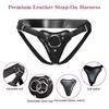 Adjustable Dildo Strap Leather Pants, 3-Size Metal O-Ring, Adult Sex Game, Female Sex Toy Sexy Woman Sexshop