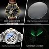 OLEVS Original Mechanical Wristwatch for Men Luxury Simple Hollow Out Automatic Men's Watches Chronograph Waterproof Man Watch
