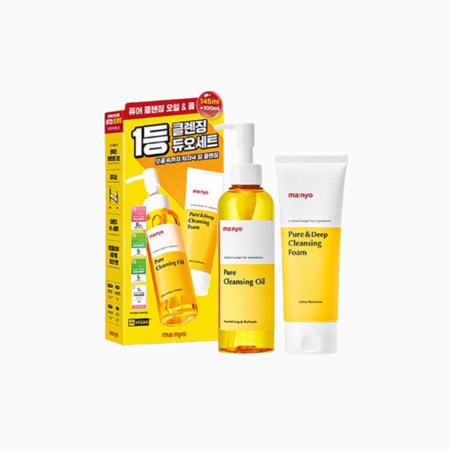

MANYO FACTORY Набор из двух средств для умывания: гидрофильное масло и пенка для умывания