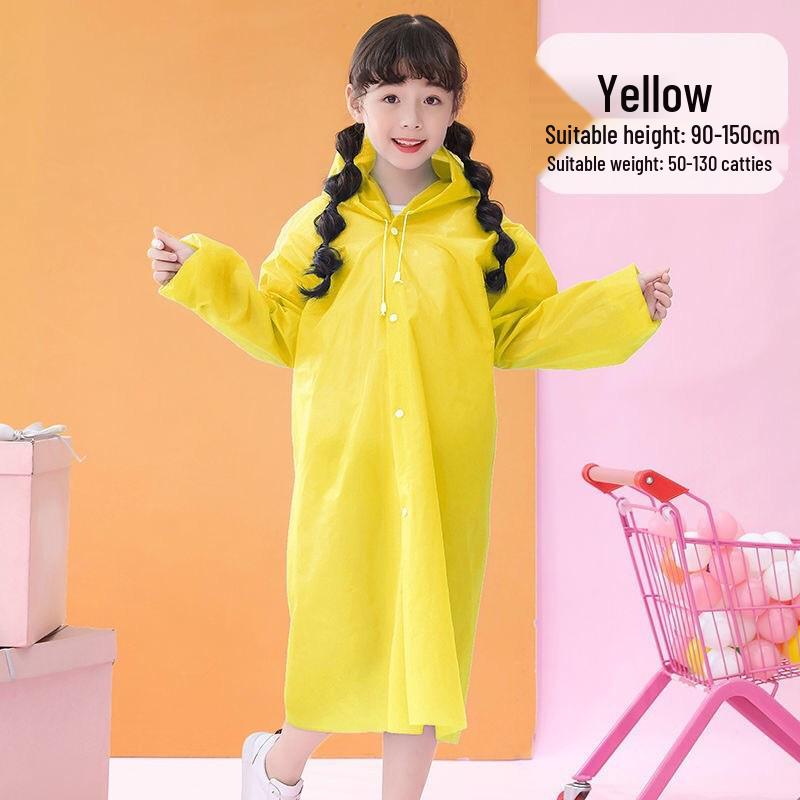 Children's Thickened Outdoor Travel Raincoat - Disposable, Fashionable, One-Piece for Primary and Secondary School Hiking