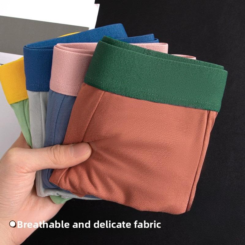 Large Size Men Spring and Summer Simple Comfortable Breathable Flat Angle Underwear