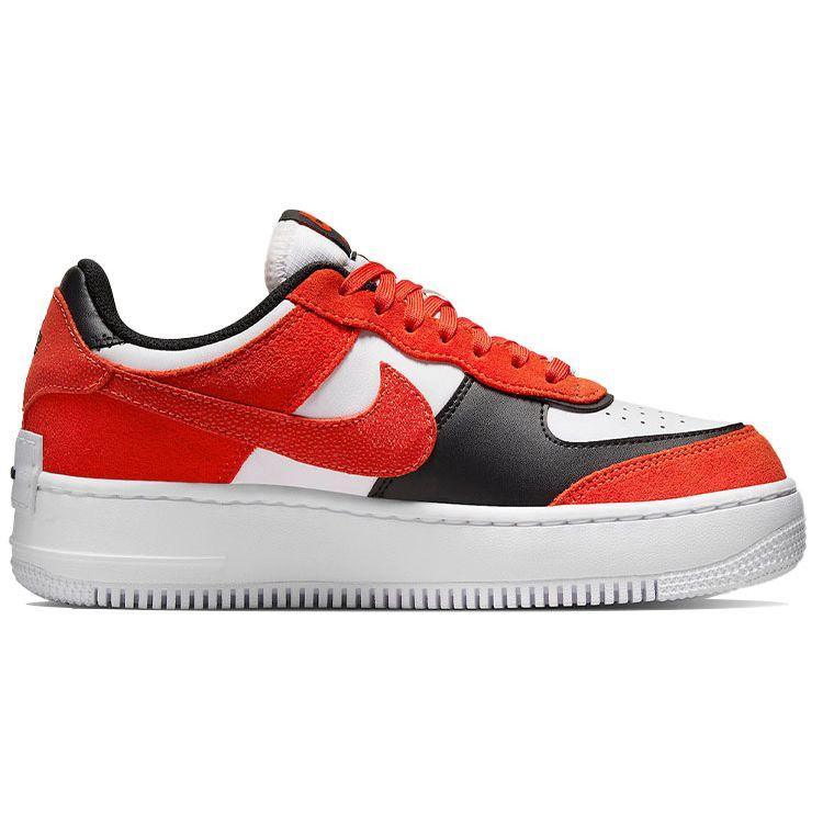 Nike Air Force 1 Shadow Leder mit Rissmuster - Rush Orange Damen-Sneaker Guava-Ice Weiß Schwarz DQ8586-800