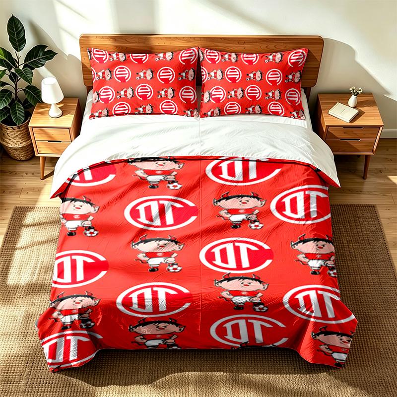 Deportivo Toluca Futbol Club (1) 3pc set suitable for master bedrooms soft and comfortable an ideal gift for family and friends Includes one duvet cov
