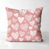 Valentine'S Day Pink Heart Throw Pillow Covers Pattern Cushion Cover Suitable For Sofa Bedroom Car Pillow Cover