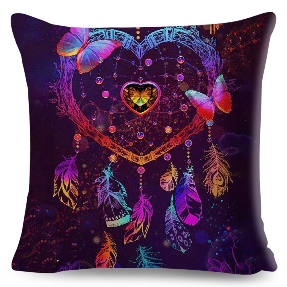 Fantasy Dream Catcher Series Decorative Pillowcase Bohemian watercolor cushion cover Sofa office seat cushion cover Home decor