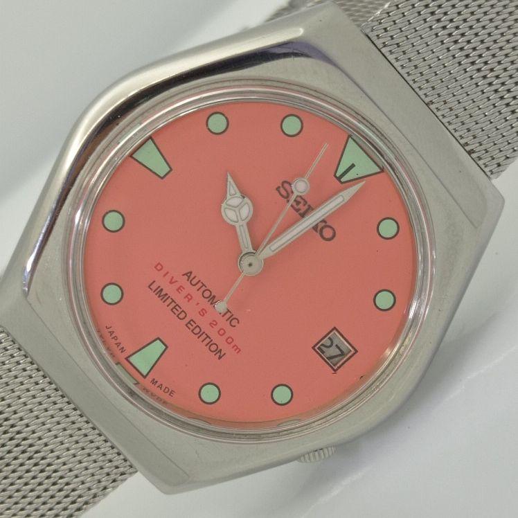 

USED SEIKO 5 7005A AUTOMATIC JAPAN MENS DATE PEACH DIAL WATCH 006-a412422-2 Sku006-a412422