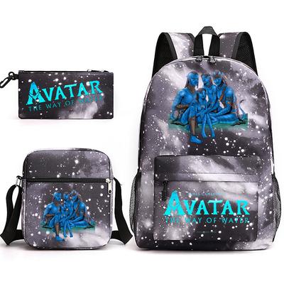 2 Printed Messenger Bags Three-Piece Creative Fashion Children'S School Bags Can Be