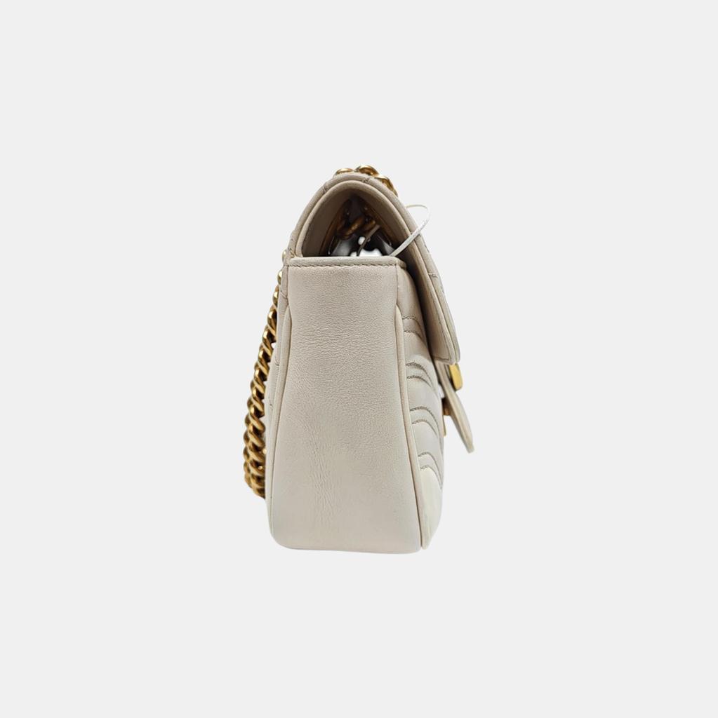 [Pre-Owned] Gucci GG Marmont Matelassé Mini Bag 'White' - Good #PGO5JP