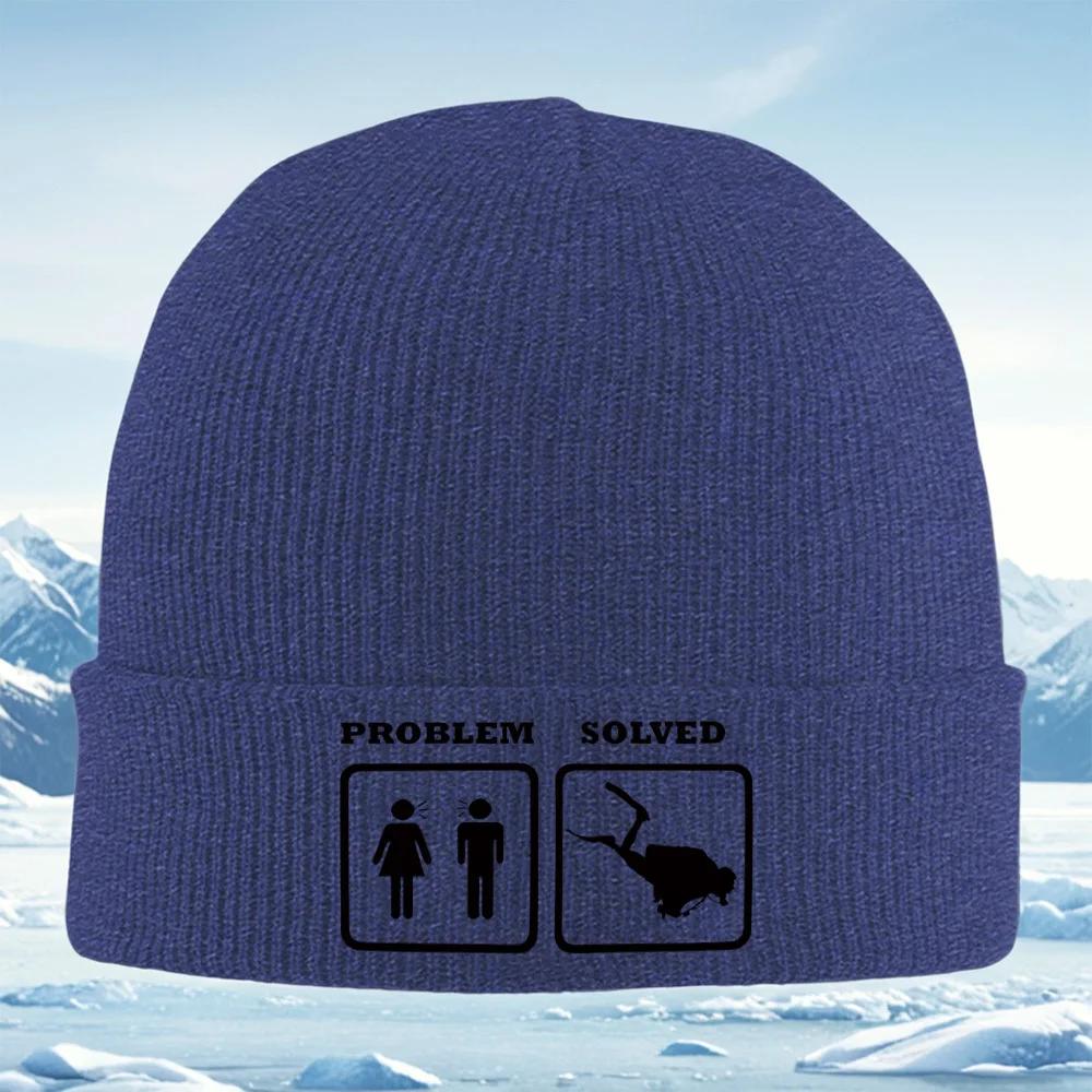 Dark background light words shadow Unisex Women Unisex Knitted Hat Beanie Pullover Cap Winter Thermal Warm Christmas Outdoor Cyclin