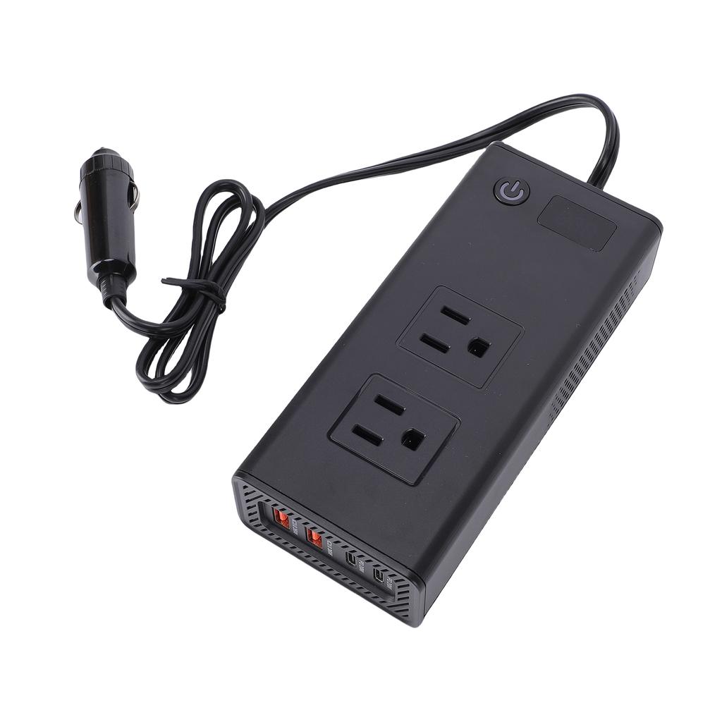 200W Auto  ,   12V zu AC-Steckdosen mit PD 20W und QC3.0 36W USB-Anschlüssen, Auto   Adapter für Laptop Handy Kamera