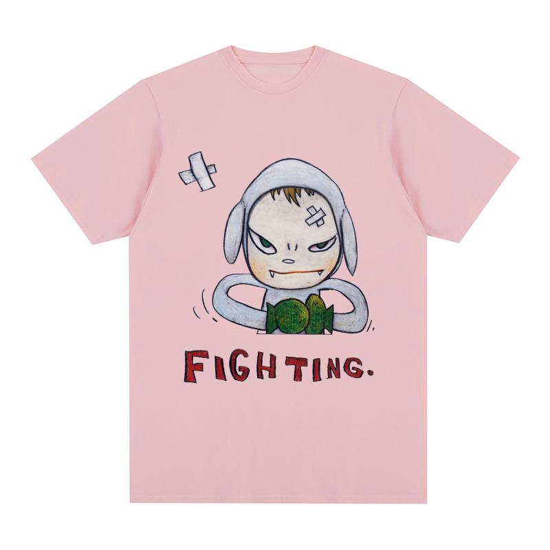 Yoshitomo Nara fight it out T-shirt Cotton Men T shirt New TEE TSHIRT Womens Tops