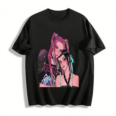 T-shirt à manches courtes imprimé style Y2K pour fille cool Tendance de rue Design de niche Haut T-shirt en pur coton