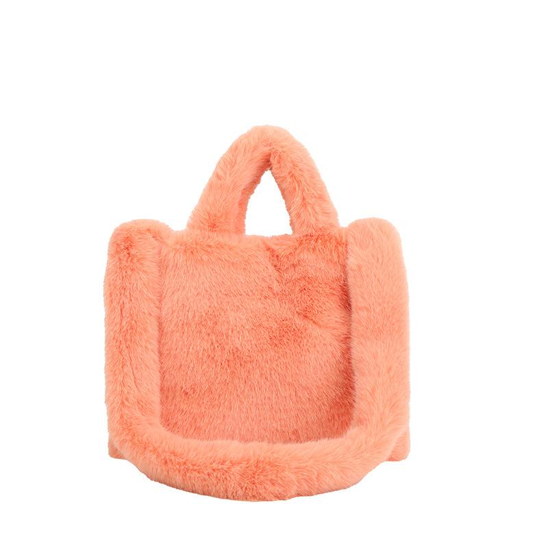 2025 Autumn New Single Shoulder Fluffy Handbag Fashionable Fluffy Crossbody Handbag Women's Casual Texture Plush Bag