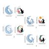 DIY Resin Casting Mold Pendant Moulds Craft Molds Moon Shape Wall Decorations Ornament Molds Silicone Material for Craft