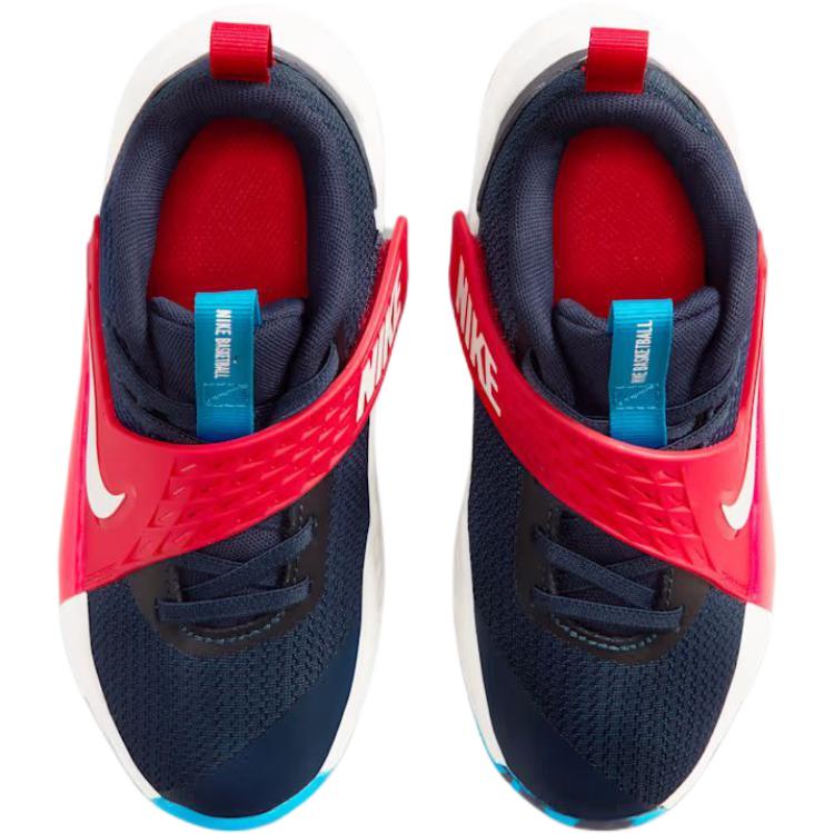 Nike Team Hustle D 12 Wygodne Dopasowanie Trwałe Oddychające Niskie Buty do Koszykówki Trampki Dziecięce Granatowe HF6280-401