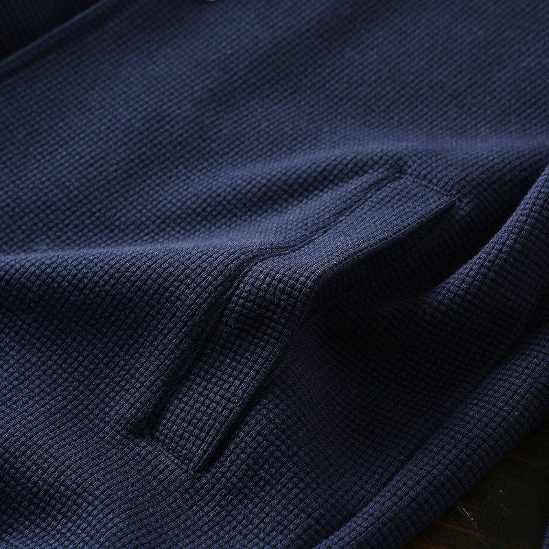 Hard Goods! Heavy Waffle Foreign Trade Tail Goods Men's Spring and Autumn American Casual Baseball Collar Jacket Top Tide