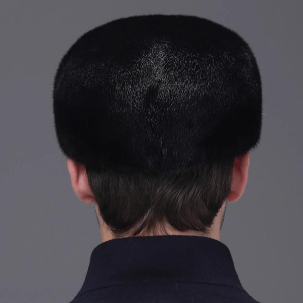 Mink Hat Men's Middle-aged and Elderly Whole Mink Winter Cap Mink Fur Hat Autumn and Winter Outdoor Warm Cotton Hat