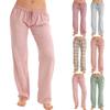 Womens Pajama Pants Sleepwear Casual Drawstring Elastic Waist Pants Comfy Straight Yoga Loose Trousers